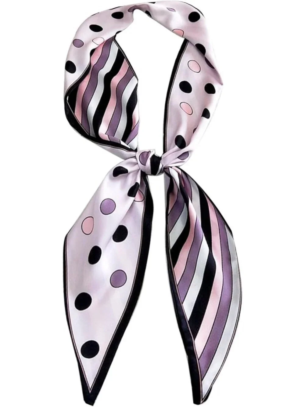 Women's Black Gray Pink Round Fashion Elegant Oblique Angle Scarves Bag Scarfs